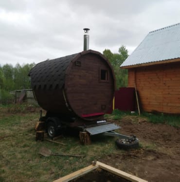Монтаж бани-бочки №413 от 23.04.2021 в Ставрополе